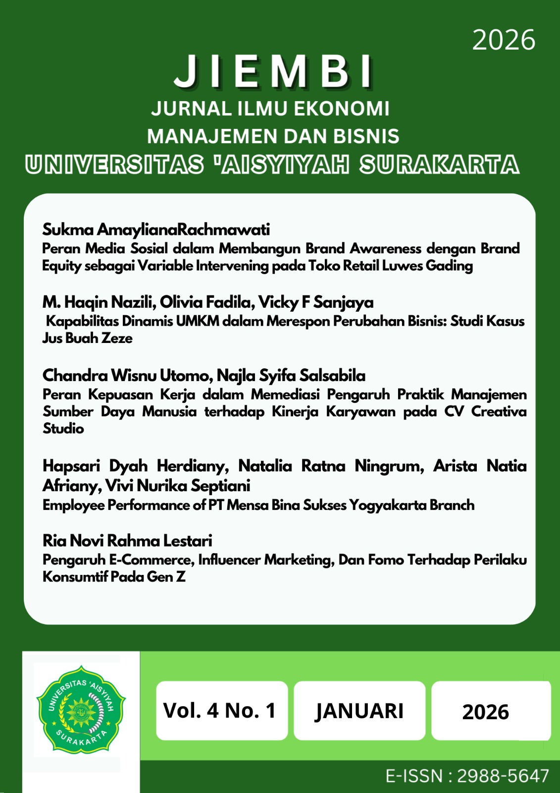 					View Vol. 4 No. 1 (2026): JANUARI
				
